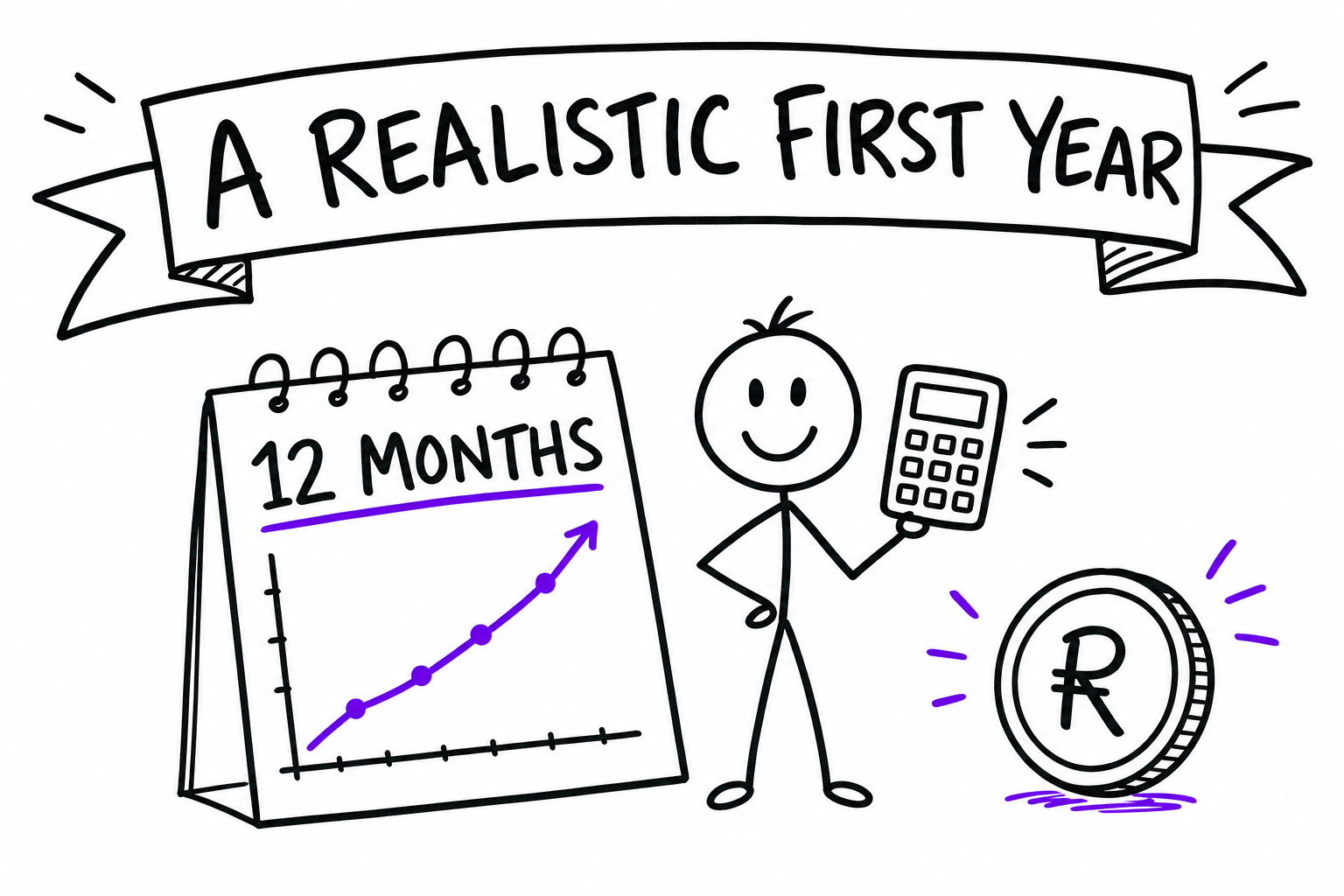 Doodle: a realistic first-year ecommerce budget over 12 months